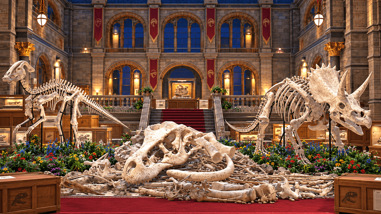 DinoBones: Tidy Up the Museum background