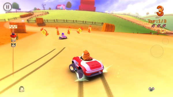 Garfield Kart Gameplay