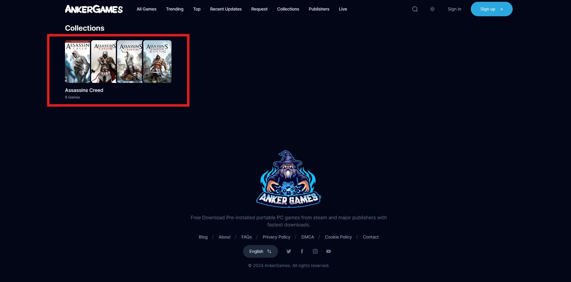 AnkerGames Assassins Creed Collection