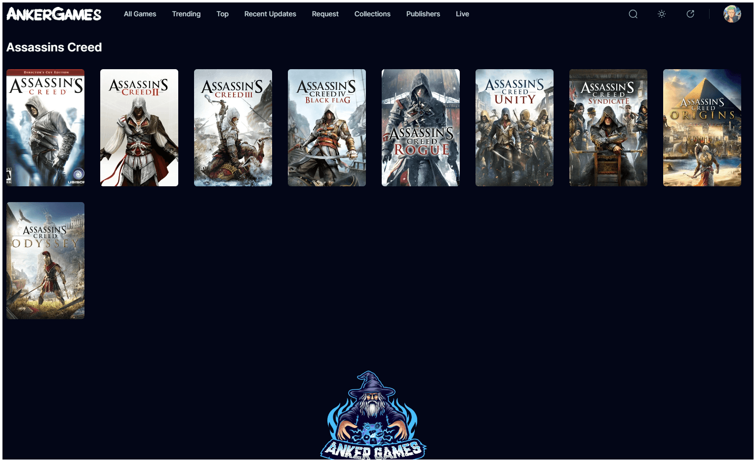 AnkerGames Assassins Creed Collection